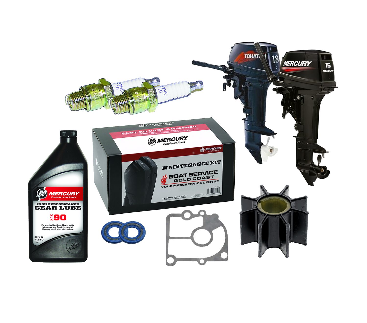 Mercury 15HP 2 Stroke Service Kit (Japanese)