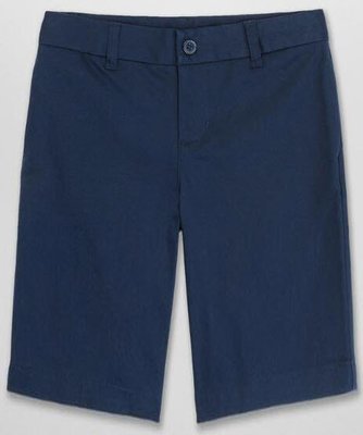 St. Catherine - Girls Shorts: Flat Front with Two Back Welt Pockets (Available only in Navy)