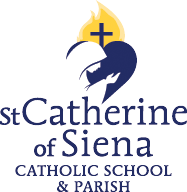St. Catherine of Siena Parish logo on garments you supply