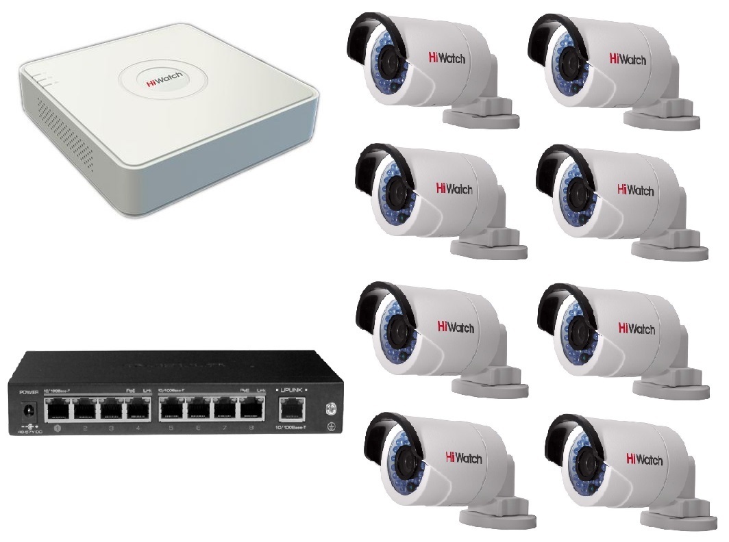 Купить Комплект Камеры Ip Видеонаблюдения 6мм