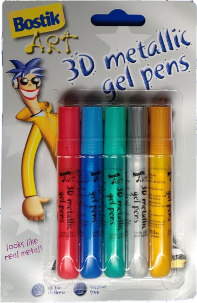 3D Metallic Gel Pens