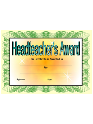 Headteacher Certificate