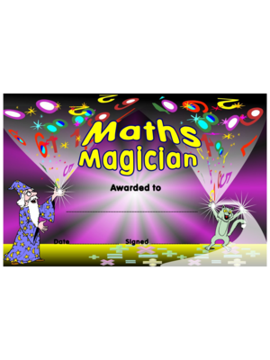 Maths Magician Certificate
