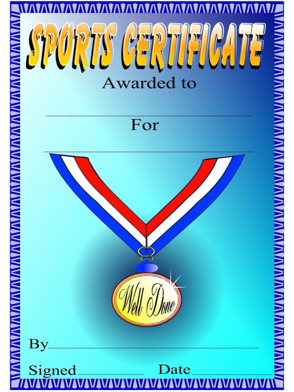 Sport Certificate Blue