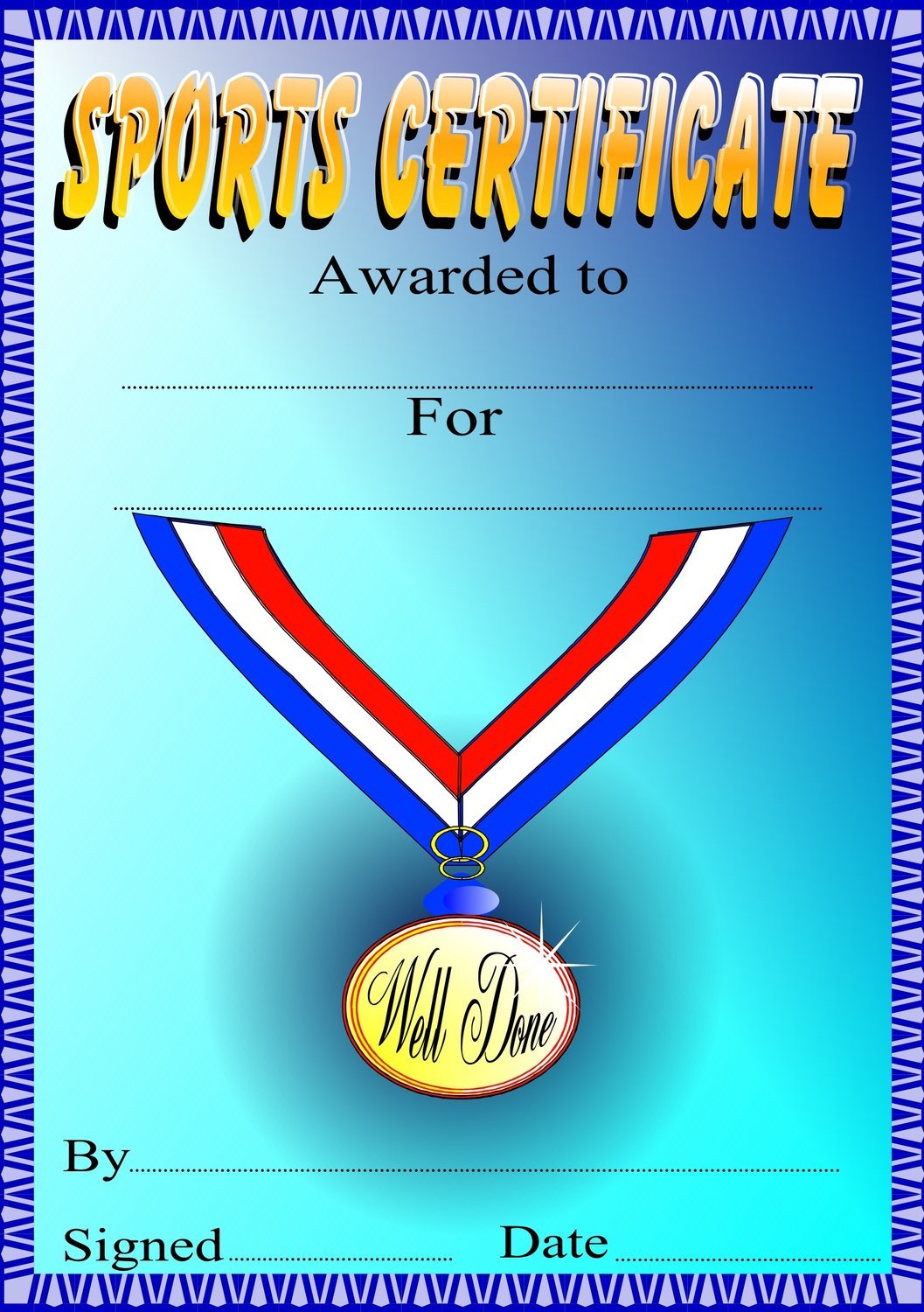 Sport Certificate Blue