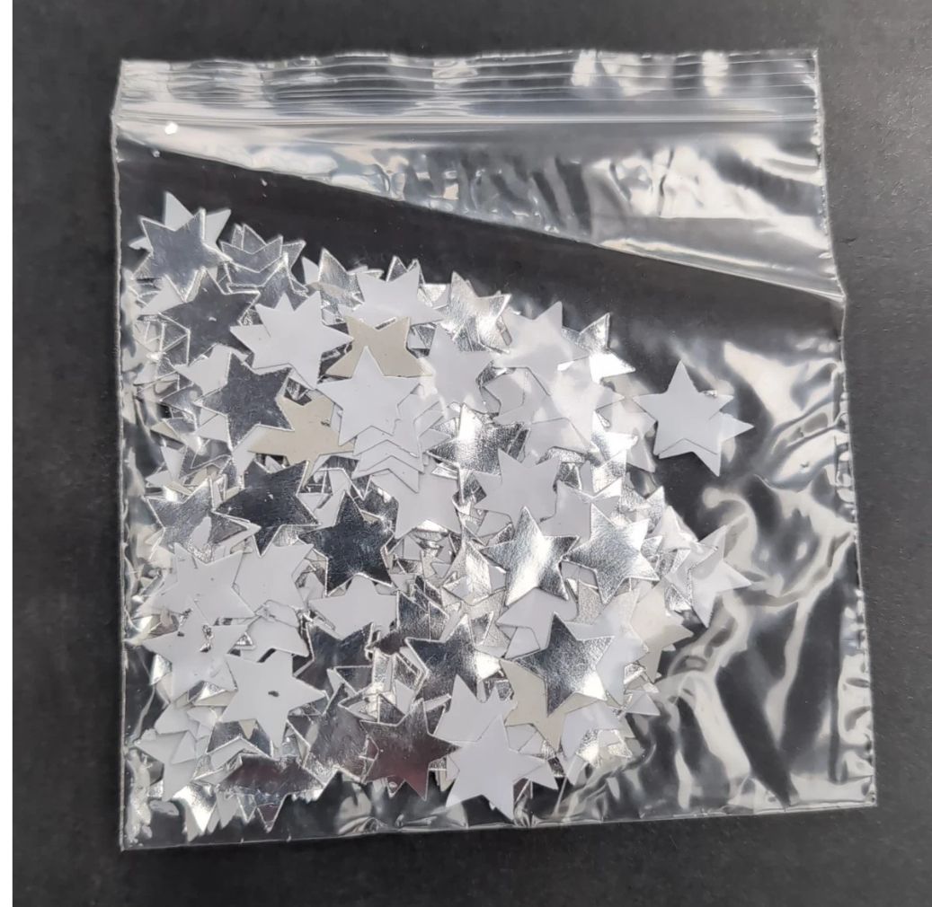 Gummed Silver Stars x 750