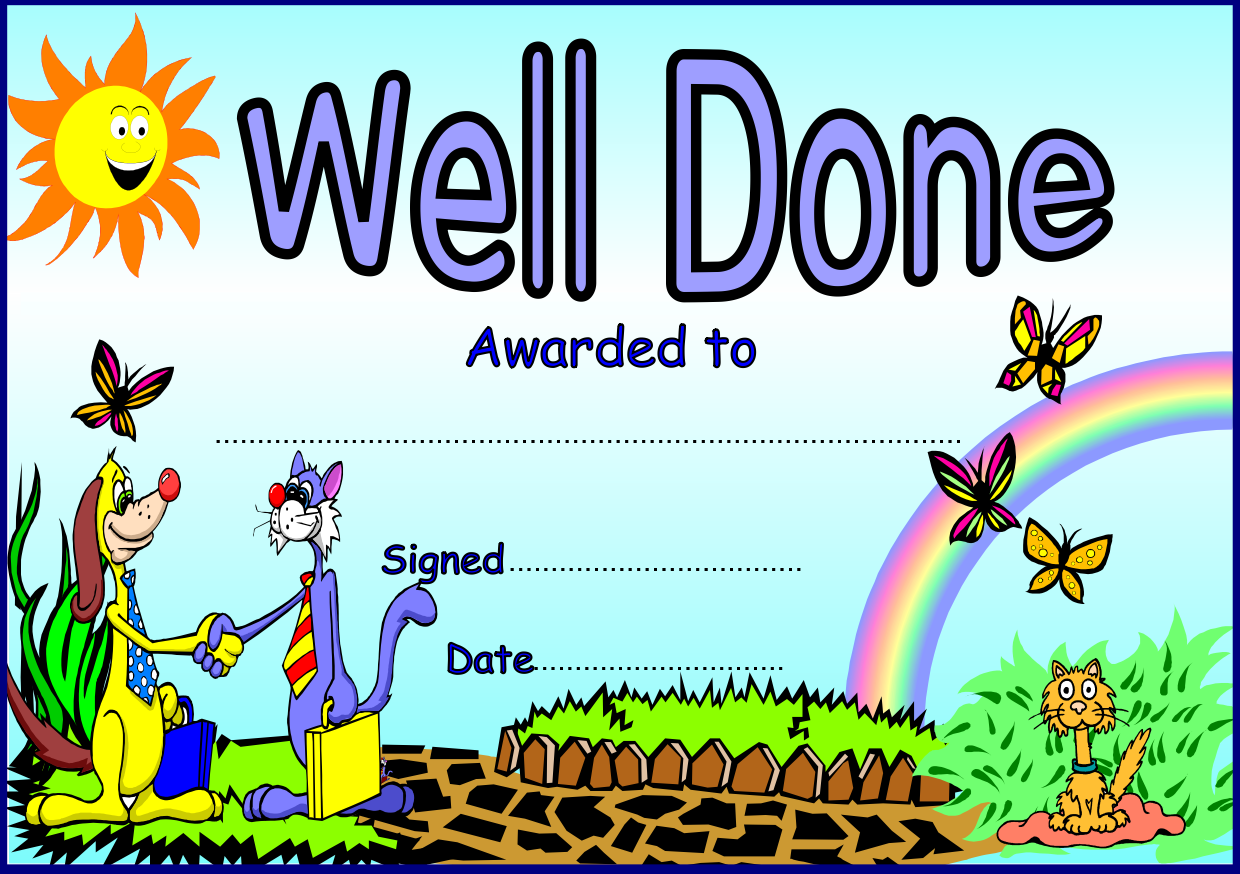Well Done Certificate