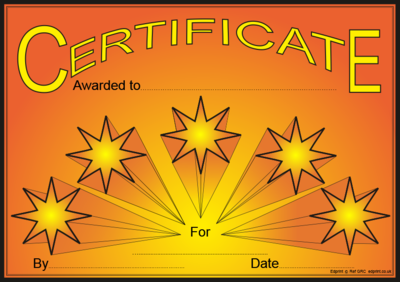 General Reward Certificate