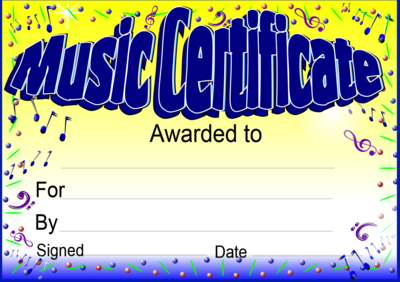 Music Certificate