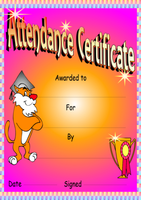 Attendance Certificate