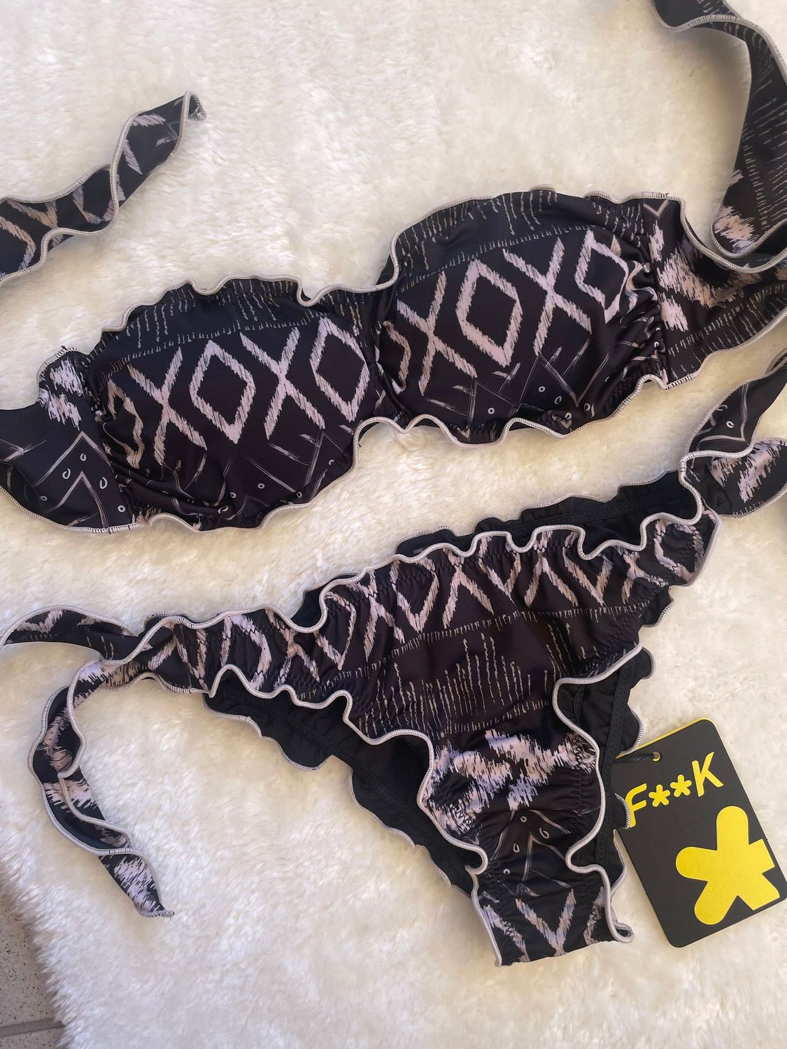Bikini Ethos fascia con slip nodi regolabile variante nero