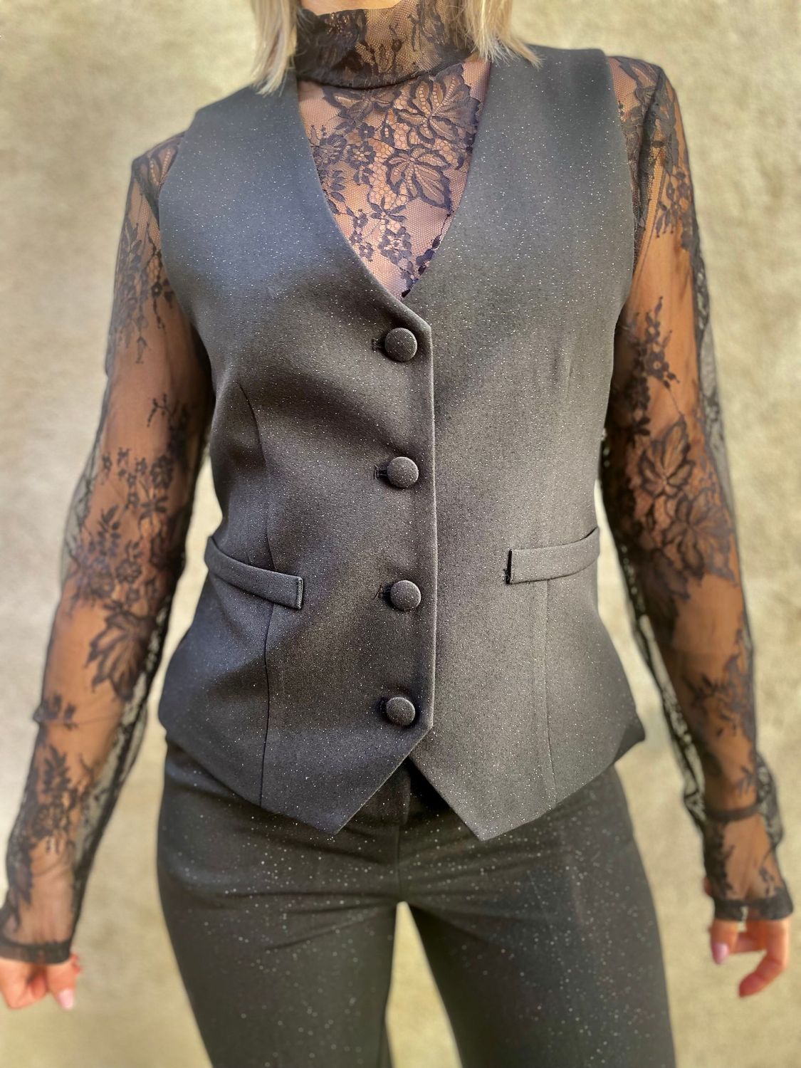 Gilet Kontatto  con glitter