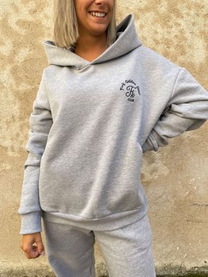 Felpa Fk con cappuccio grigio
