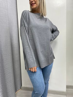 Maglia Over Kontatto grigio melange Maglia Over Kontatto grigio melange