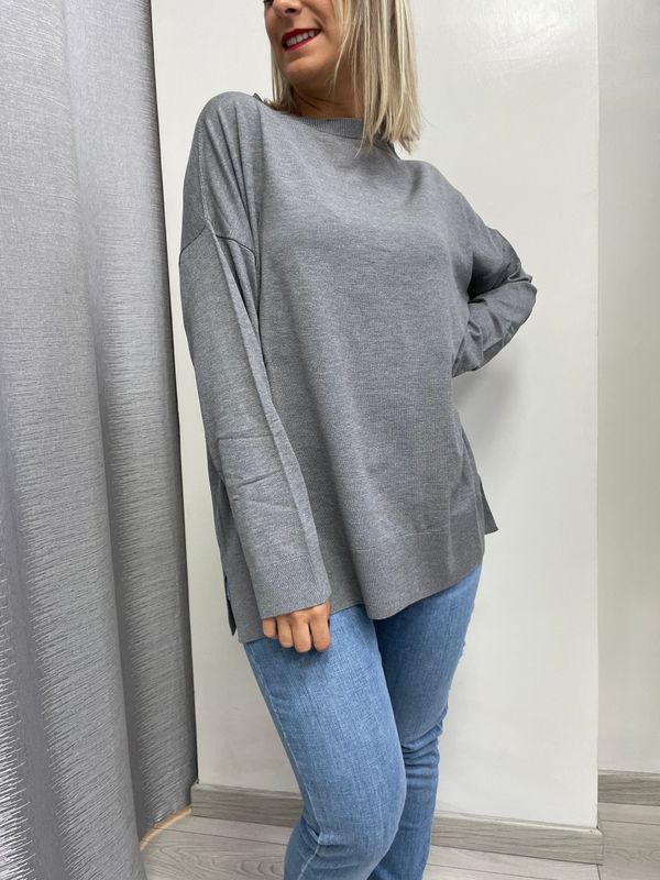 Maglia Over Kontatto grigio melange Maglia Over Kontatto grigio melange
