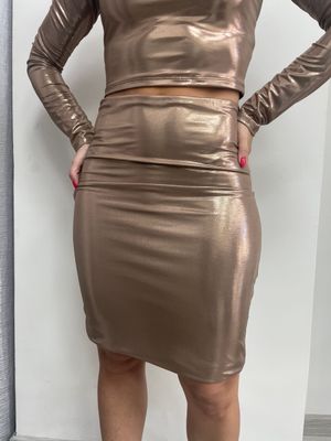 Minigonna Fk oro/silver