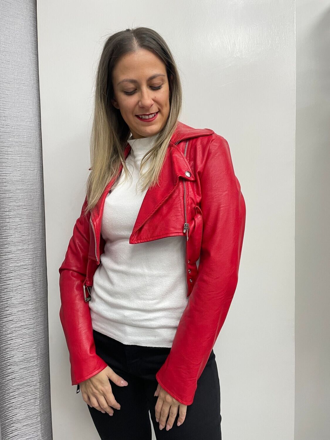 Giubbino Cropped Vicolo, Taglia: S, COLORE: ROSSO