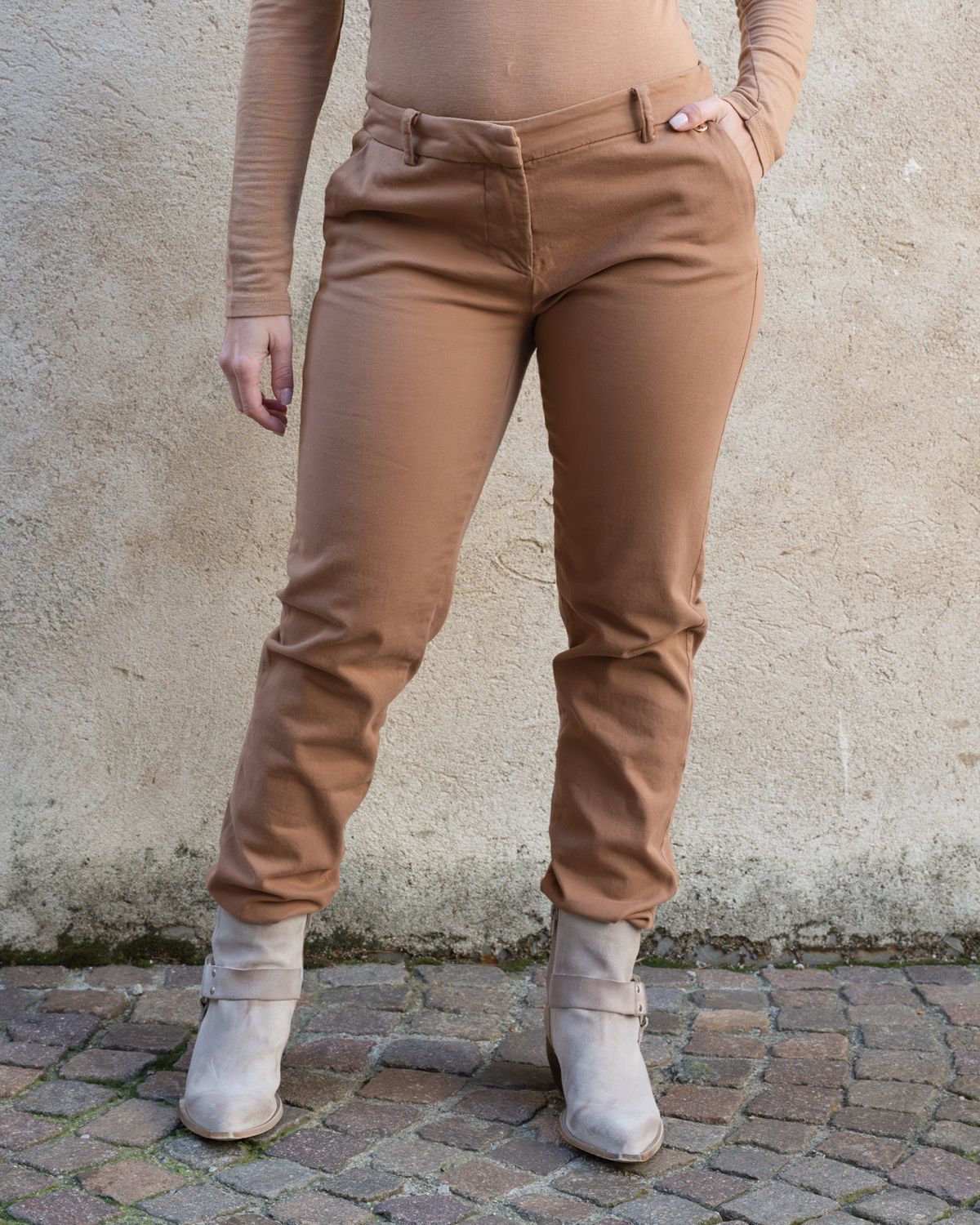 Pantalone Chino Kontatto cammello
