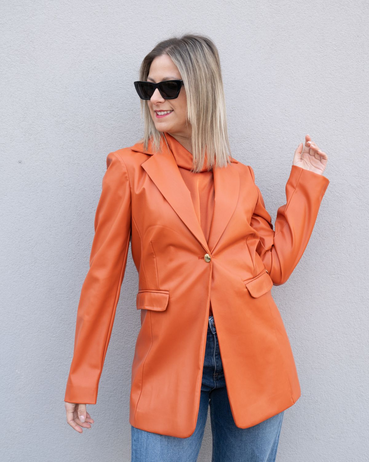 Blazer Kontatto in eco zucca