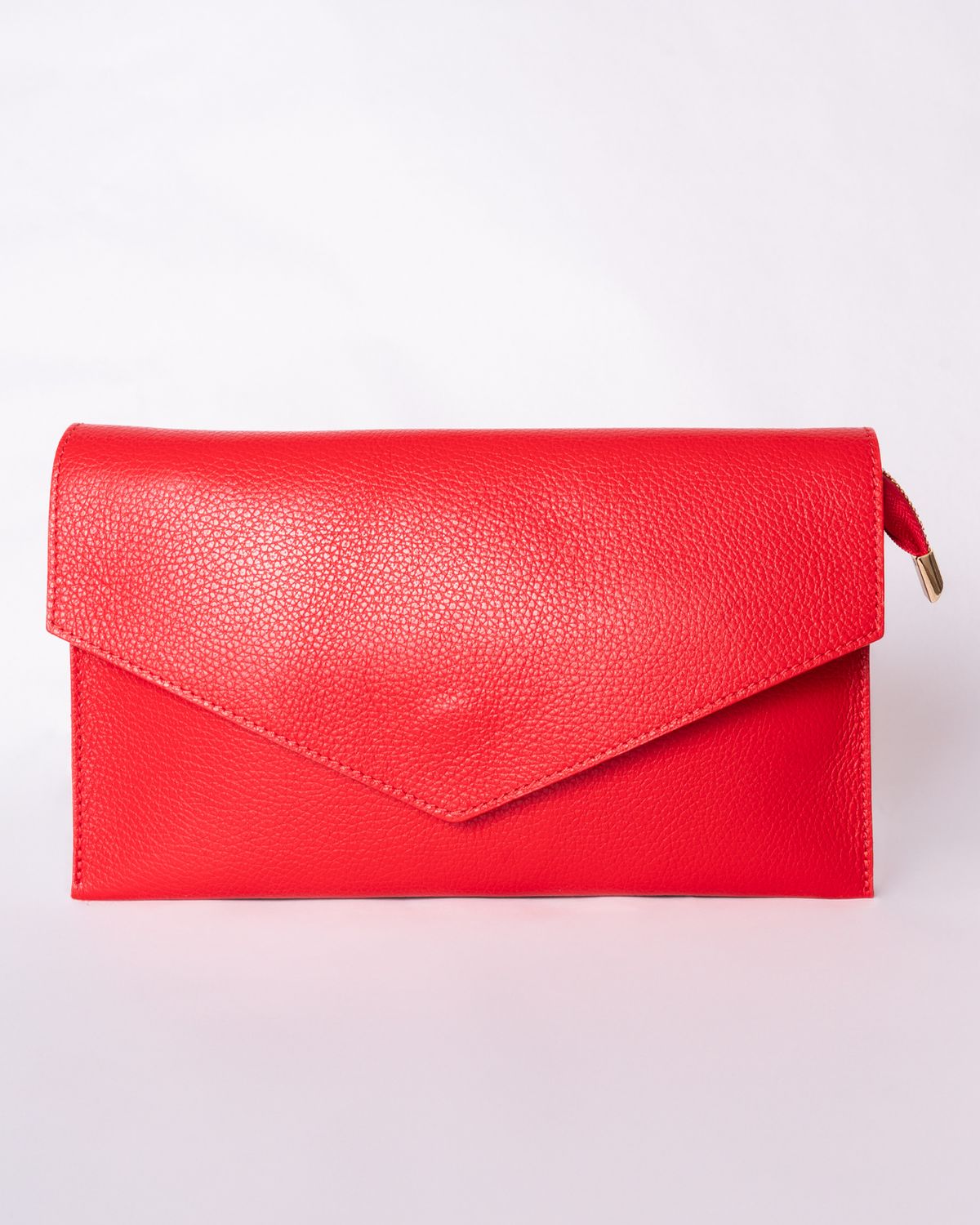 Borsa Pochette in pelle rossa
