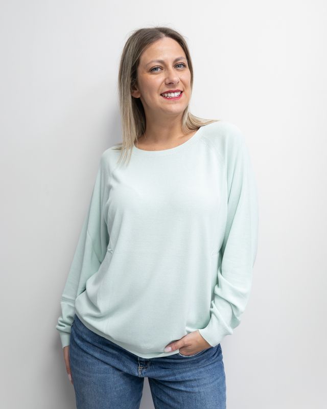 Maglia Kontatto over girocollo menta