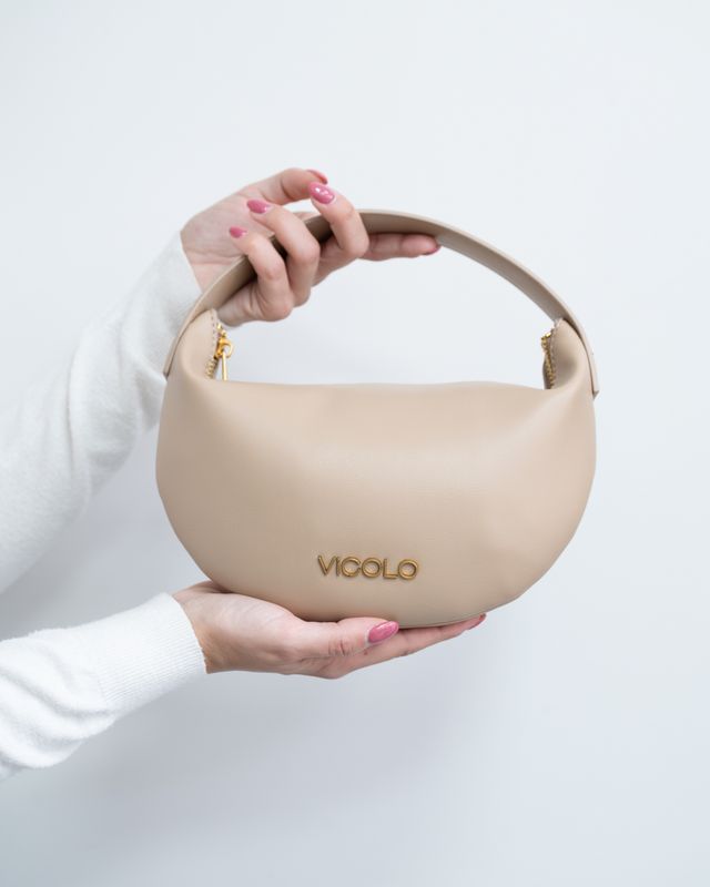 Borsa Vicolo Croissant beige