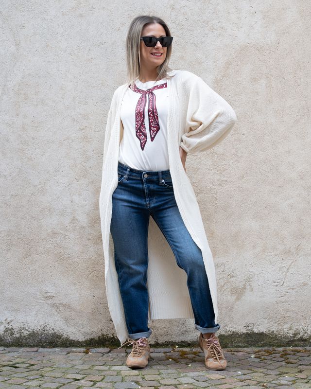 Cardigan lungo Haveone burro