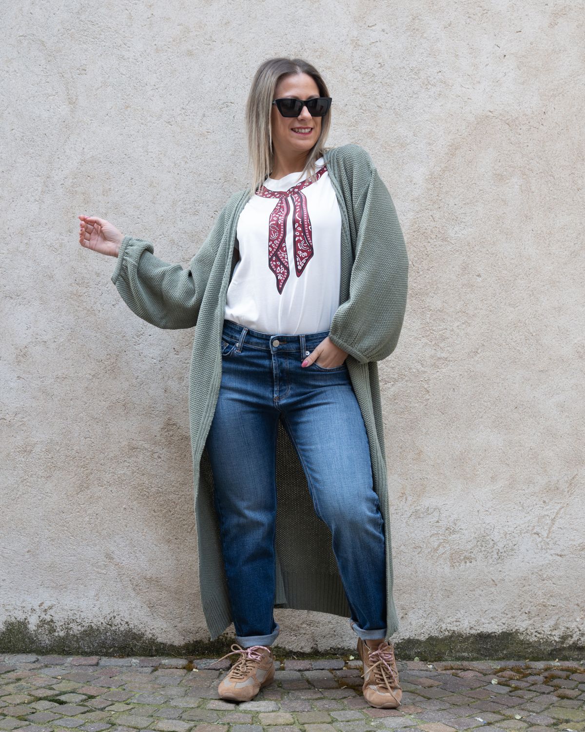 Cardigan lungo Haveone salvia