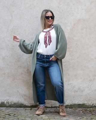 Cardigan lungo Haveone salvia