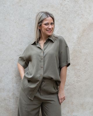 Camicia Addison Art Love verde militare