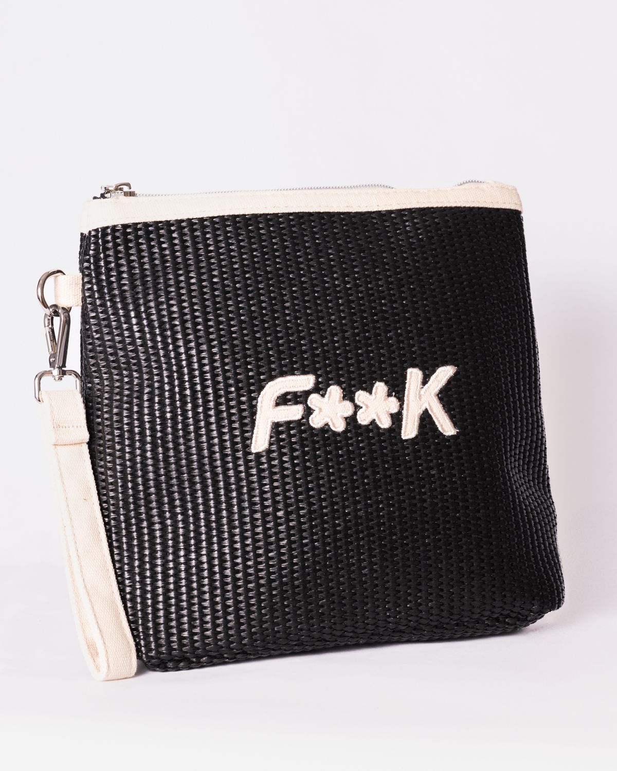 Maxi Pochette Fk nero e panna