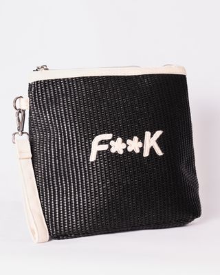 Maxi Pochette Fk nero e panna
