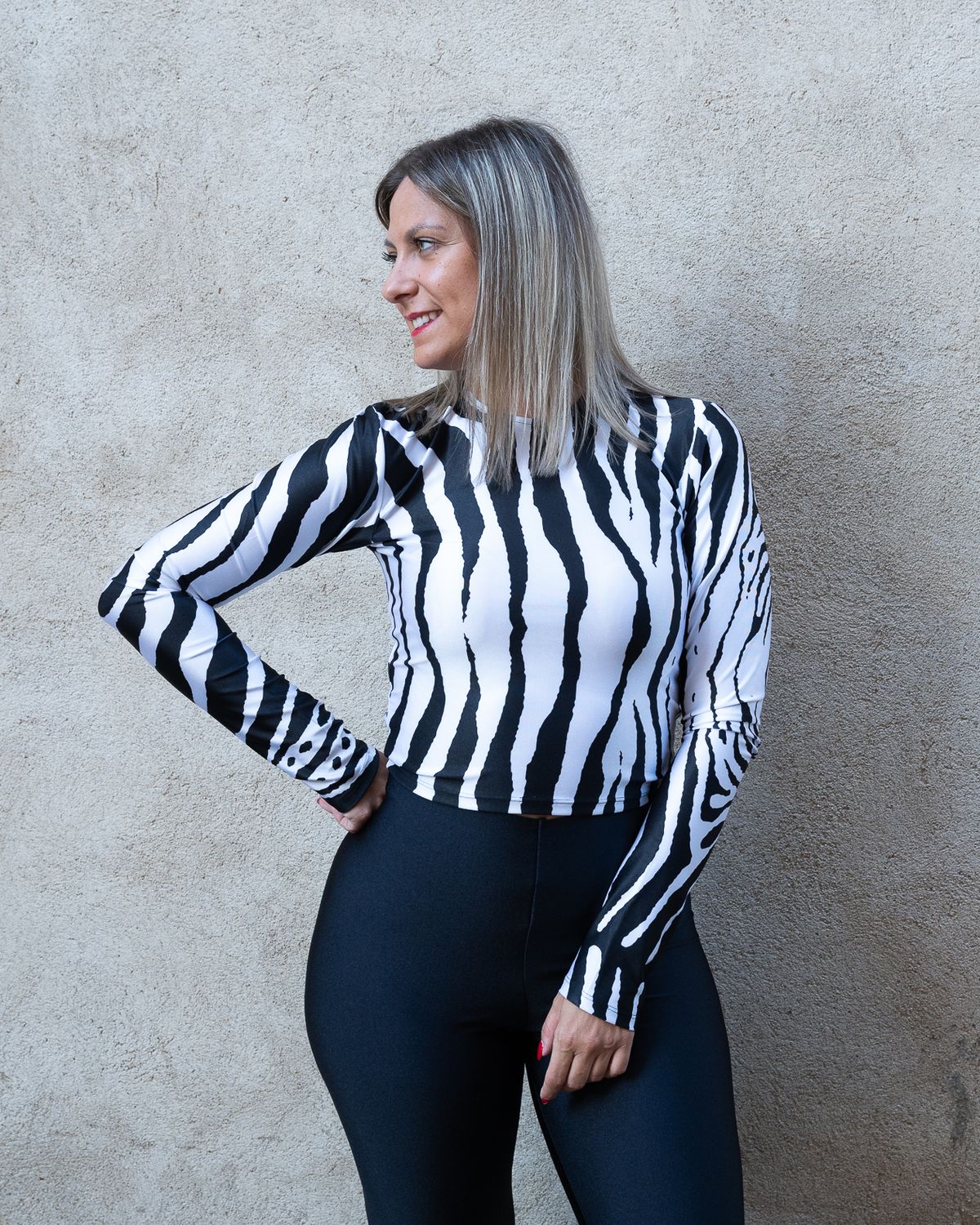 Crop Top F**k zebrato