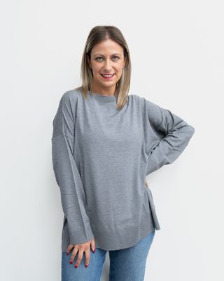 Maglia Over Kontatto grigio melange Maglia Over Kontatto grigio melange