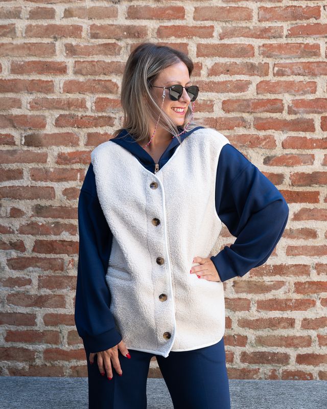 Gilet teddy Vicolo panna