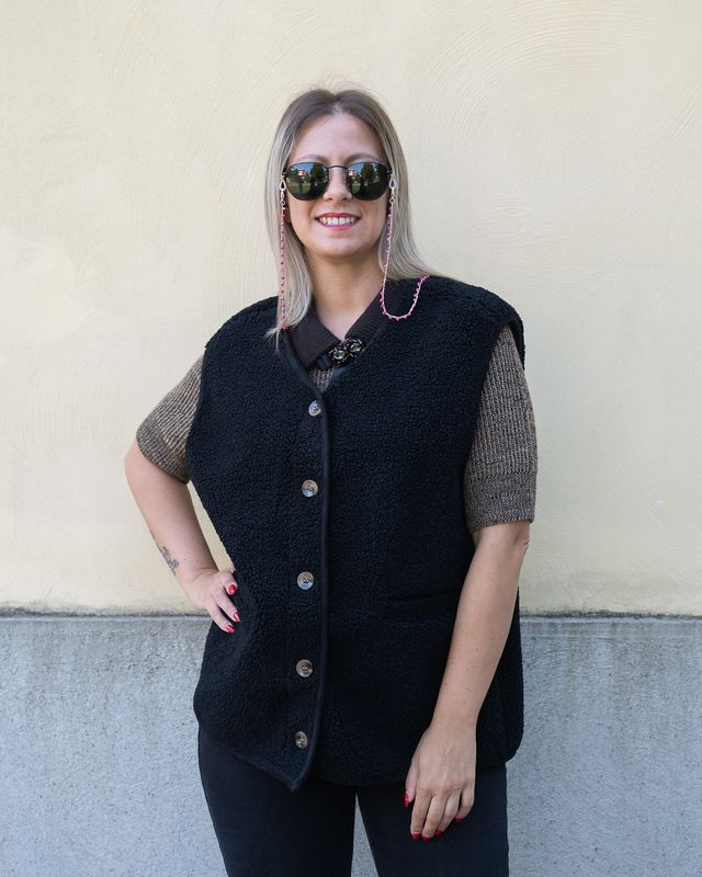 Gilet teddy Vicolo nero