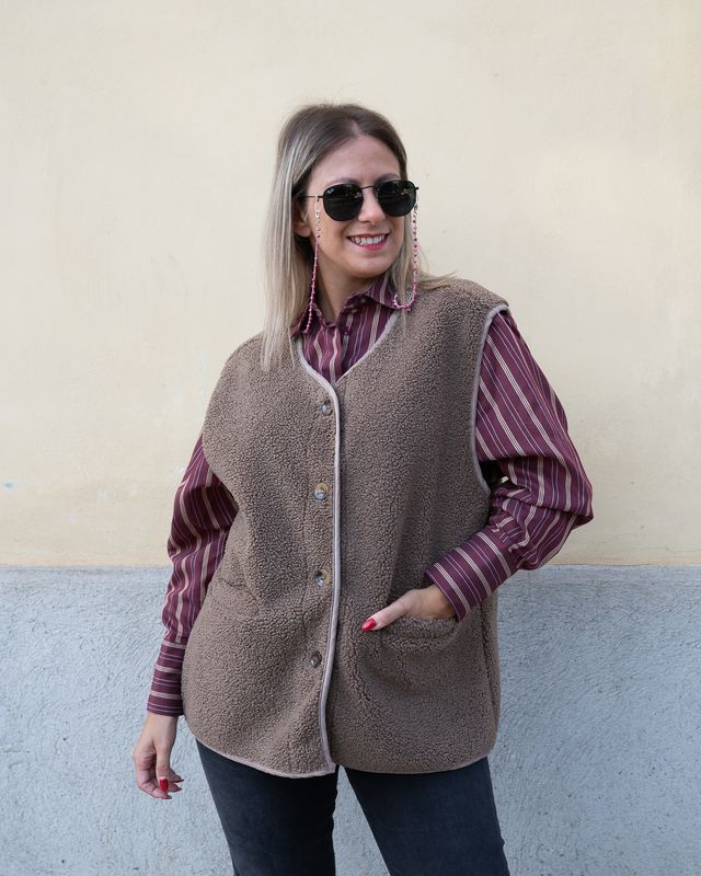 Gilet teddy Vicolo biscotto