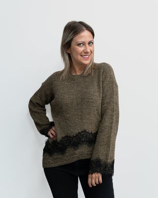 Maglia asimmetrica HaveOne cammello