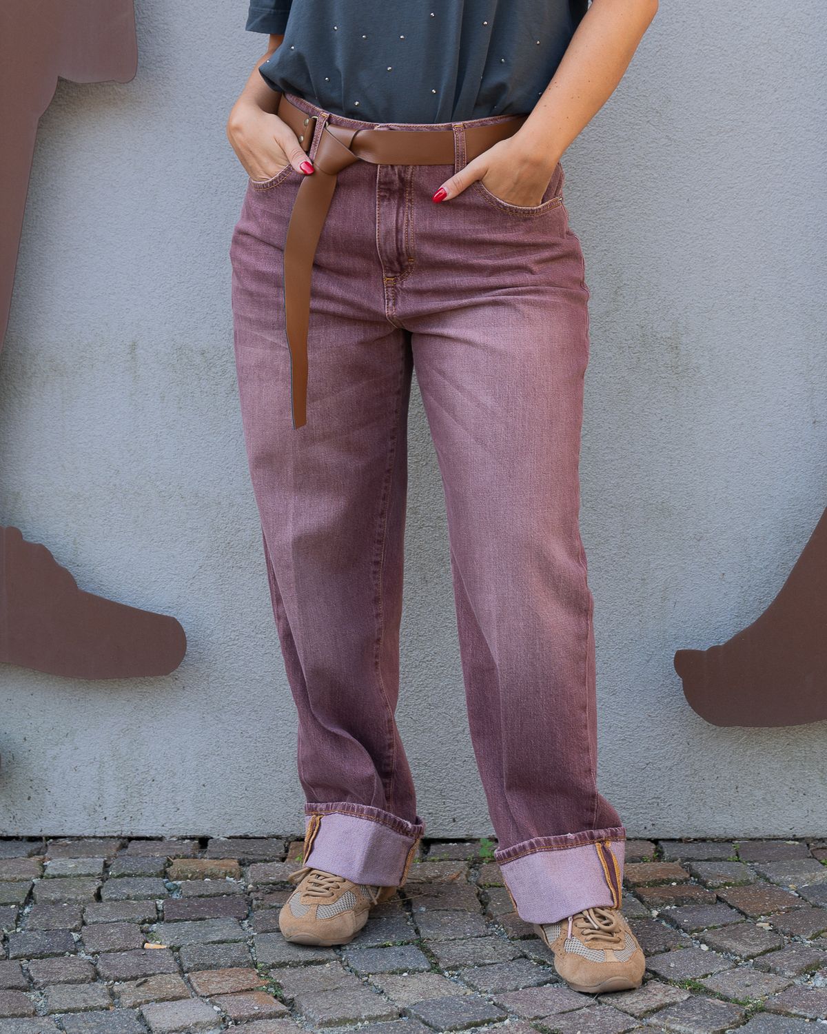 Jeans HaveOne modello Mandy bordeaux