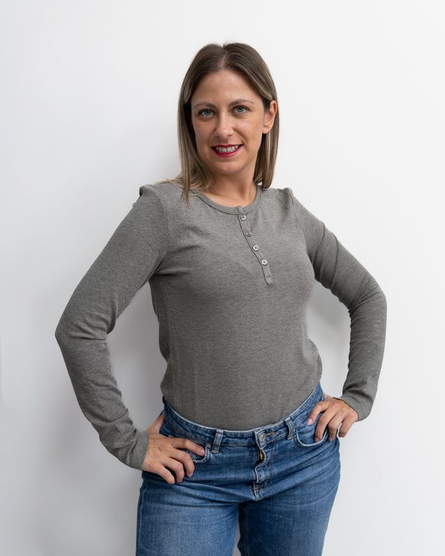 Maglia basic serafino Art Love grigio