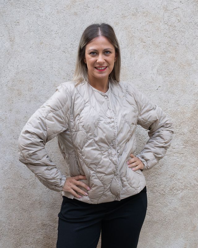 Piumino Ultra Light Vicolo manica lunga taupe