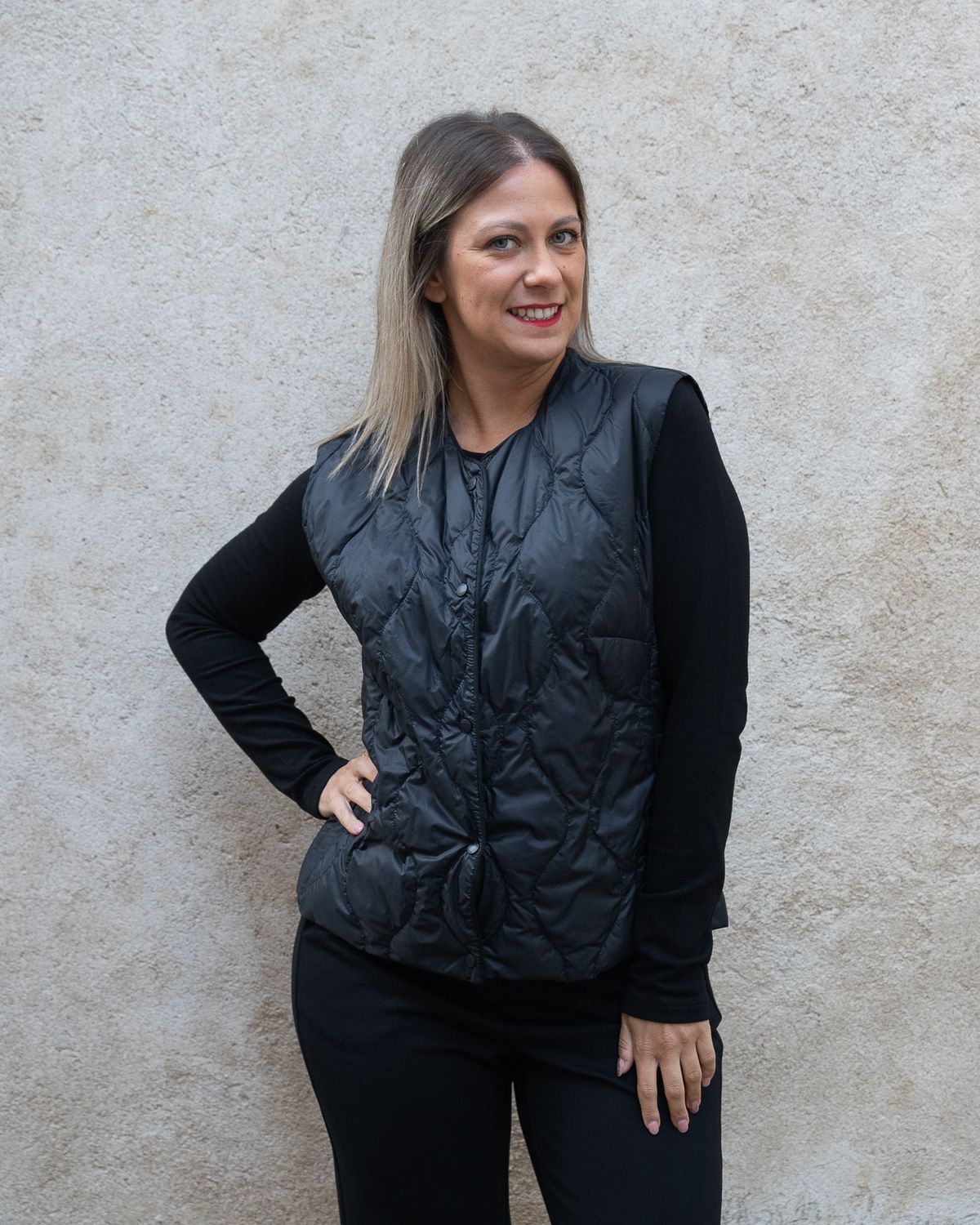 Piumino Ultra Light Vicolo gilet senza cappuccio nero