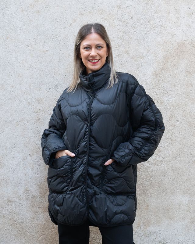 Piumino midi over HaveOne nero