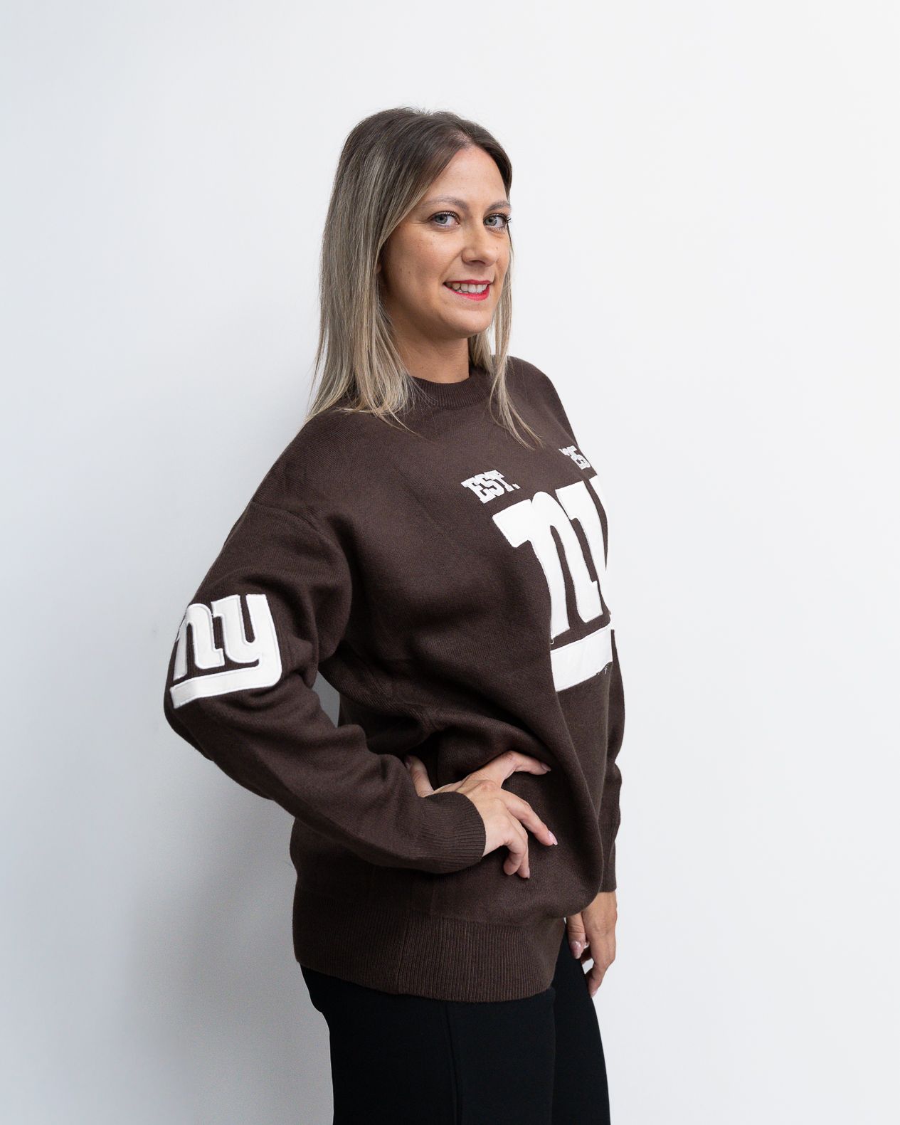 Felpa con patch HaveOne cioccolato