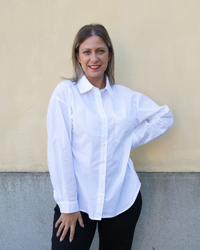 Camicia Art Love in cotone bianca