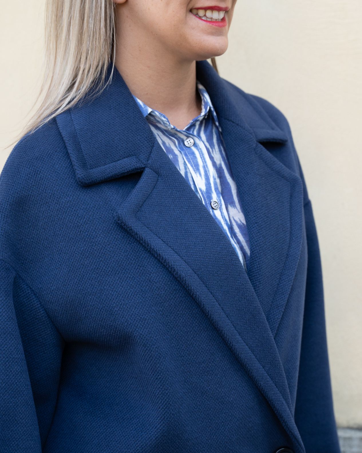 Cappotto doppiopetto Fly Girl blu