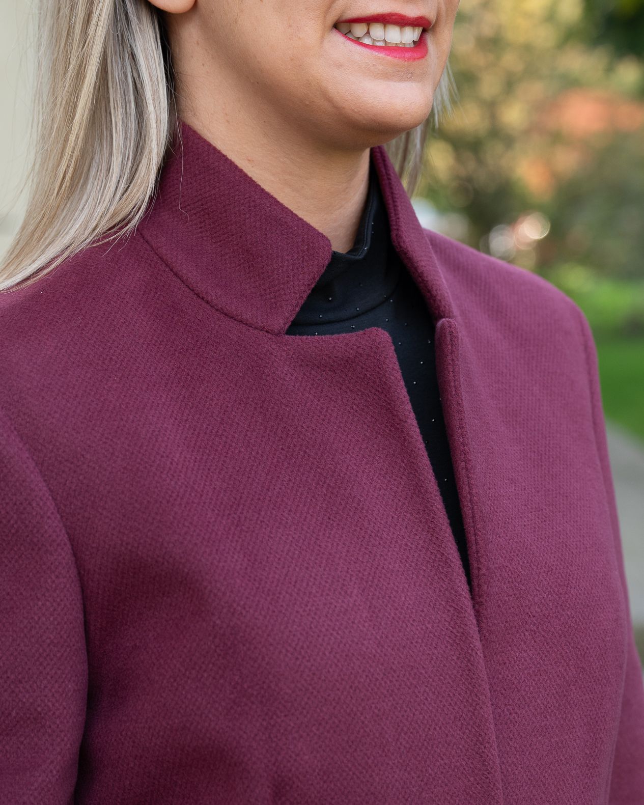 Cappotto monopetto Fly Girl bordeaux