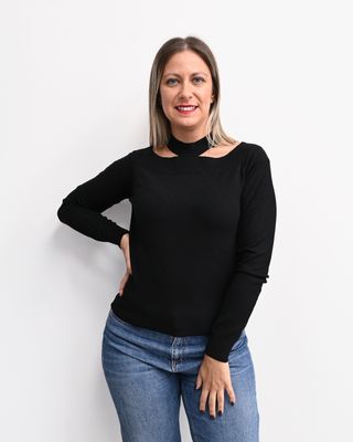 Maglia Vicolo con cut out nero