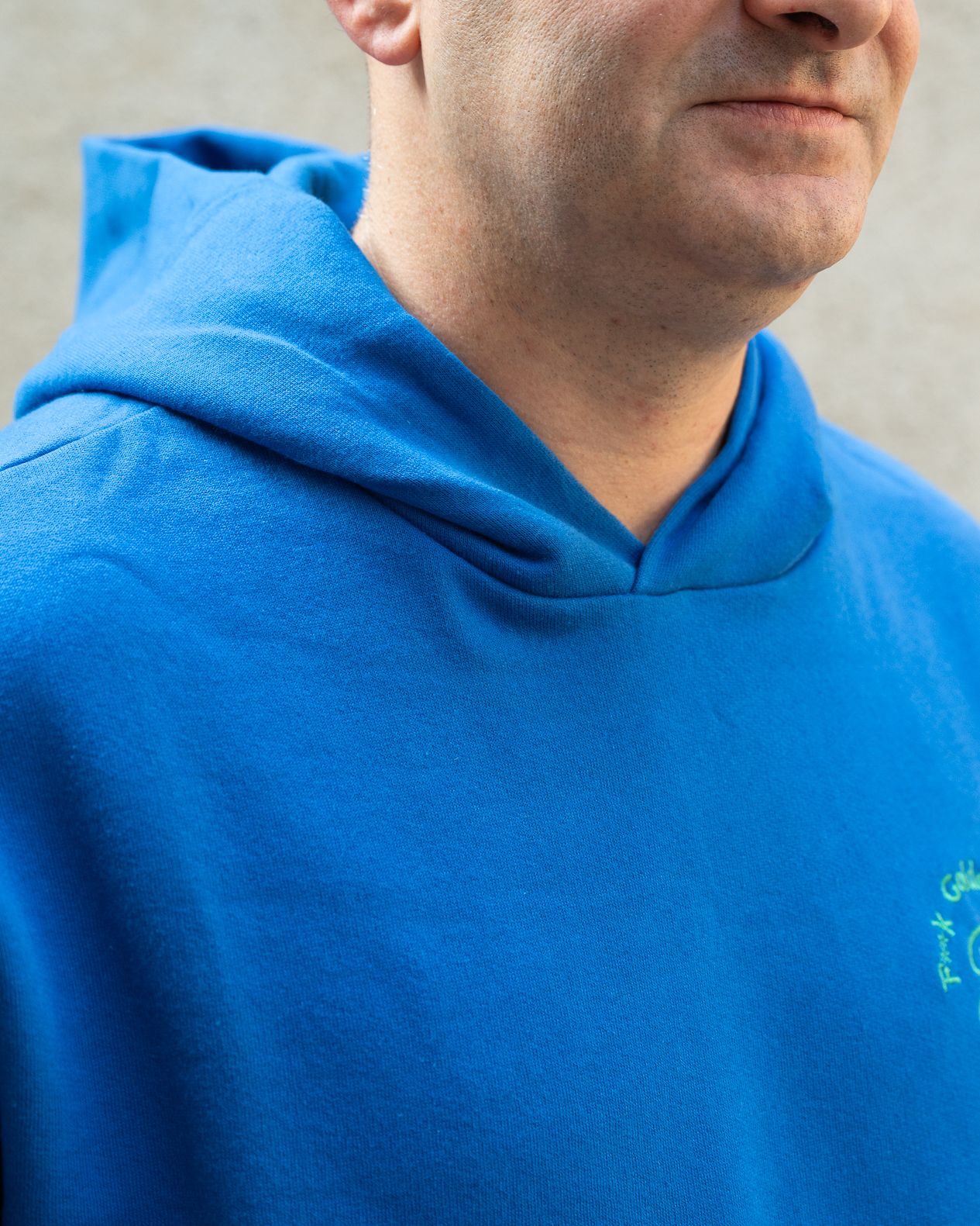 Felpa F**k unisex con cappuccio blu royal