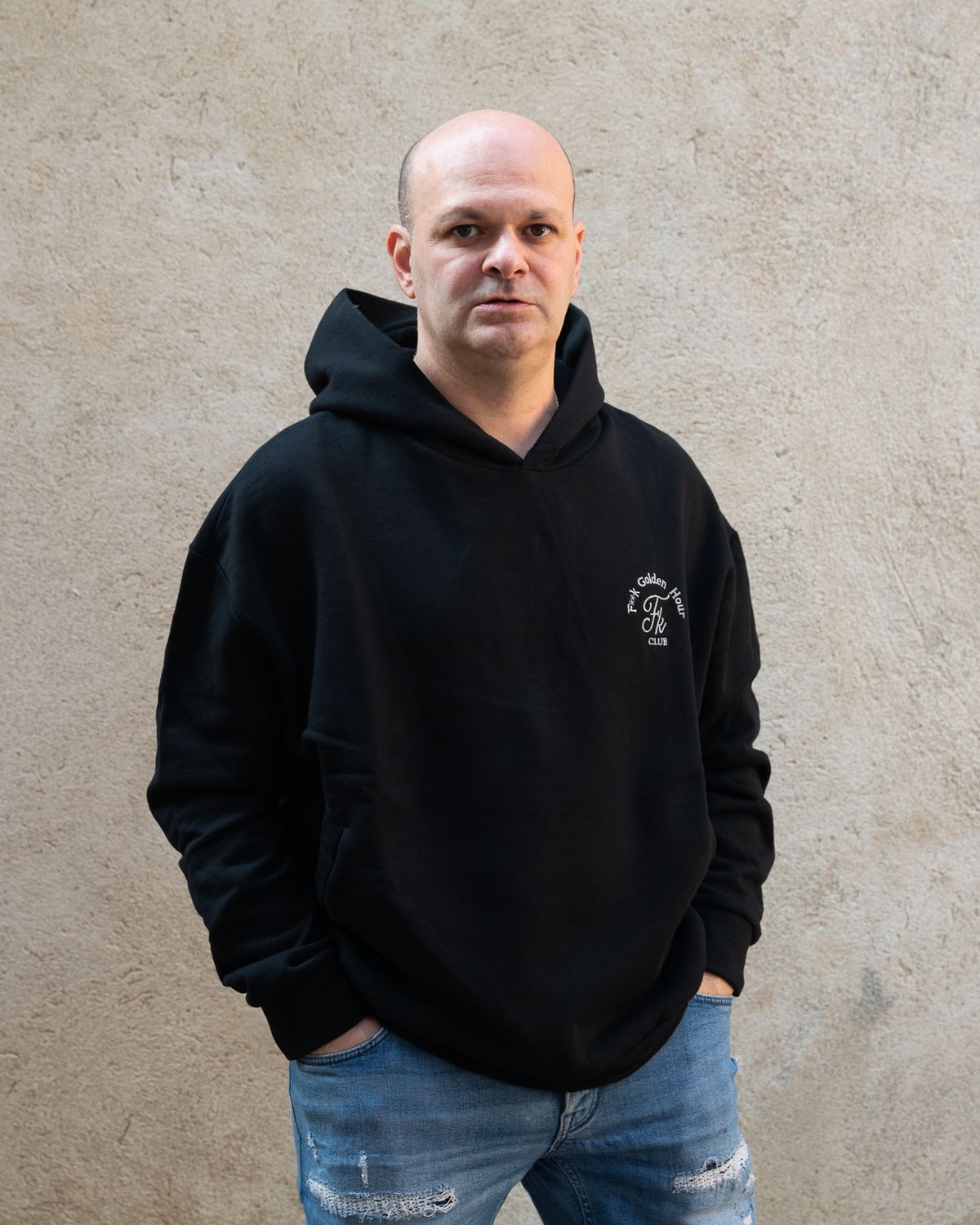 Felpa F**k unisex con cappuccio nero Felpa F**k unisex con cappuccio nero